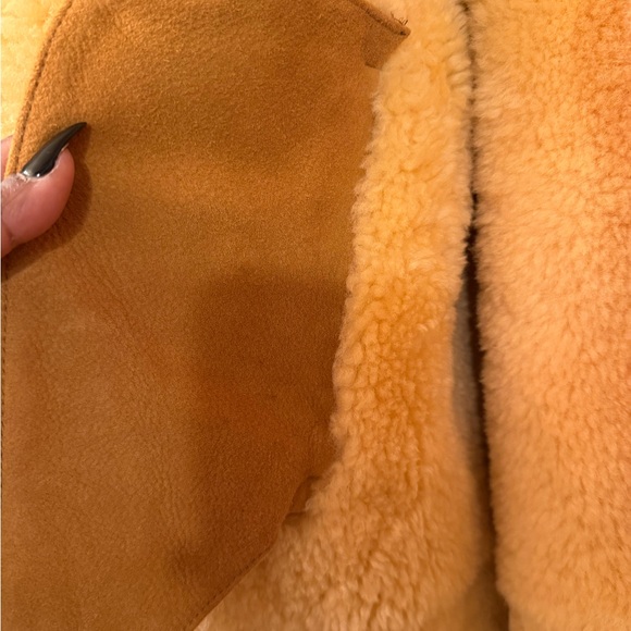 Coach Tan Teddy Jacket with Cream Details - Picture 5 of 10